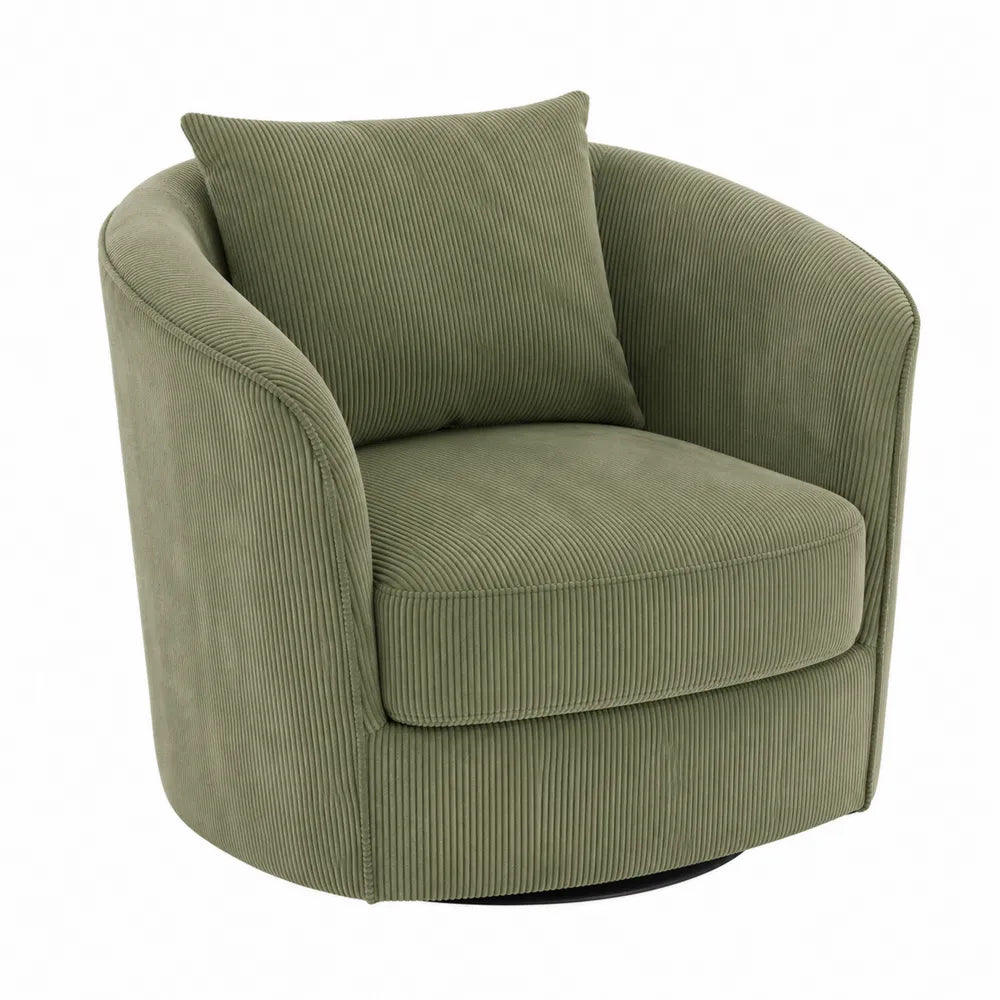 Fotel obrotowy sztruksowy 70 x 75 x 80 cm Zielony