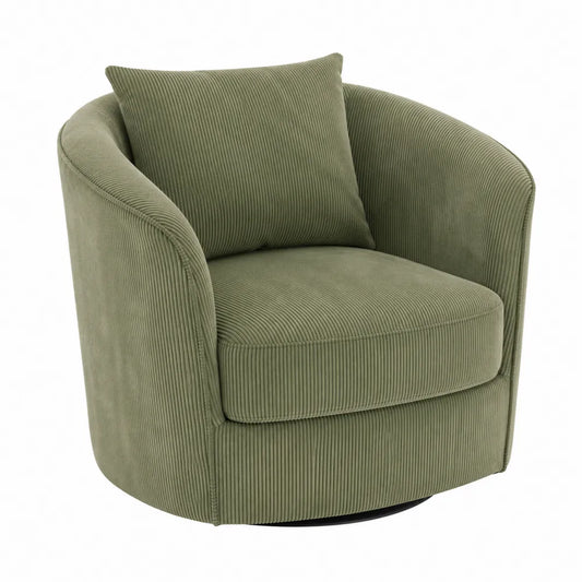 Fotel obrotowy sztruksowy 70 x 75 x 80 cm Zielony