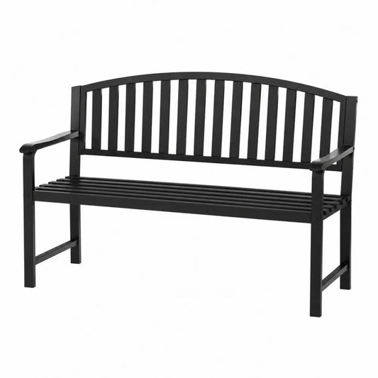 Ławka ogrodowa metalowa czarna