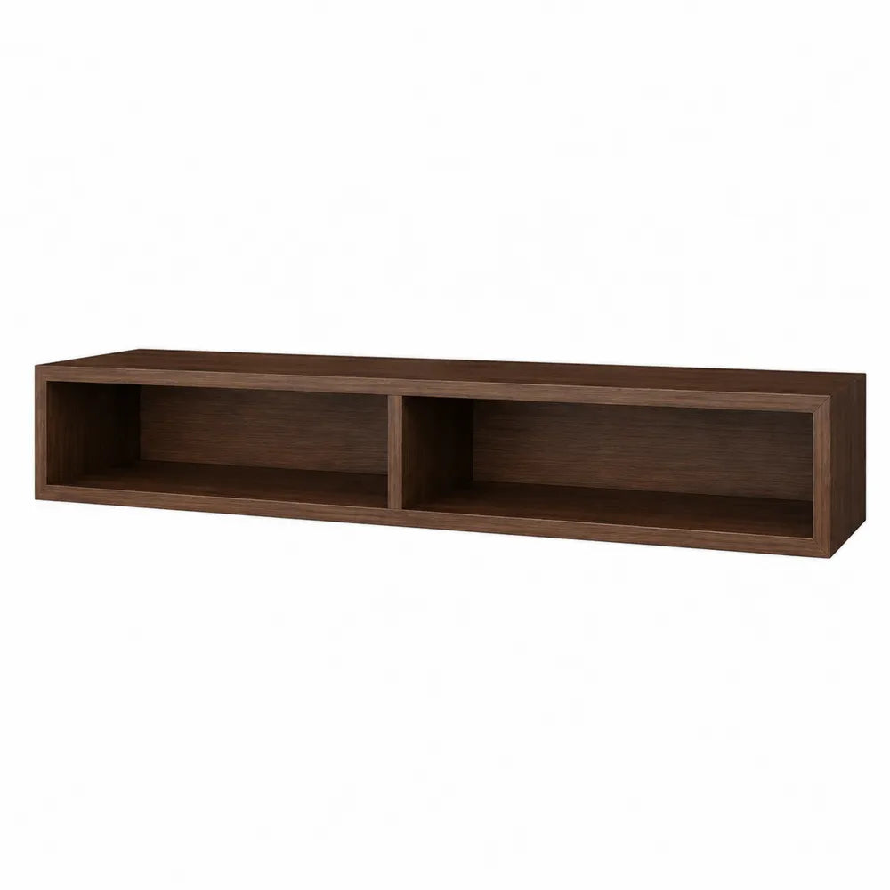 Półka RTV drewniana ciemnobrązowa 120x30x20 cm