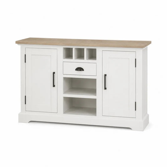 Kredens z MDF i drewnianym blatem, 145cm x 85cm x 45cm